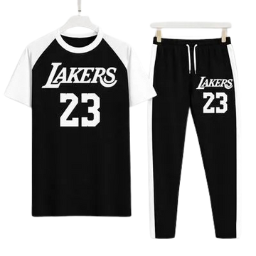 Pcs Men's Lakers Printed Summer Track Suit