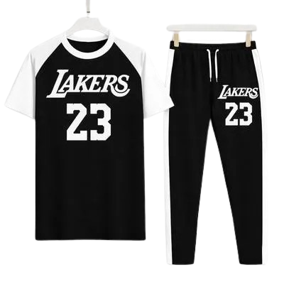 Pcs Men's Lakers Printed Summer Track Suit