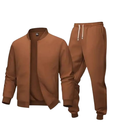 Men's Polyester Plain Zipper Track Suit