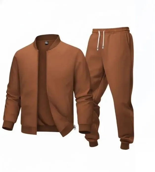 Men's Polyester Plain Zipper Track Suit