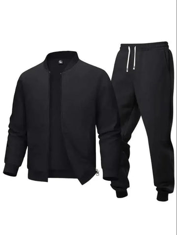 Men's Polyester Plain Zipper Track Suit