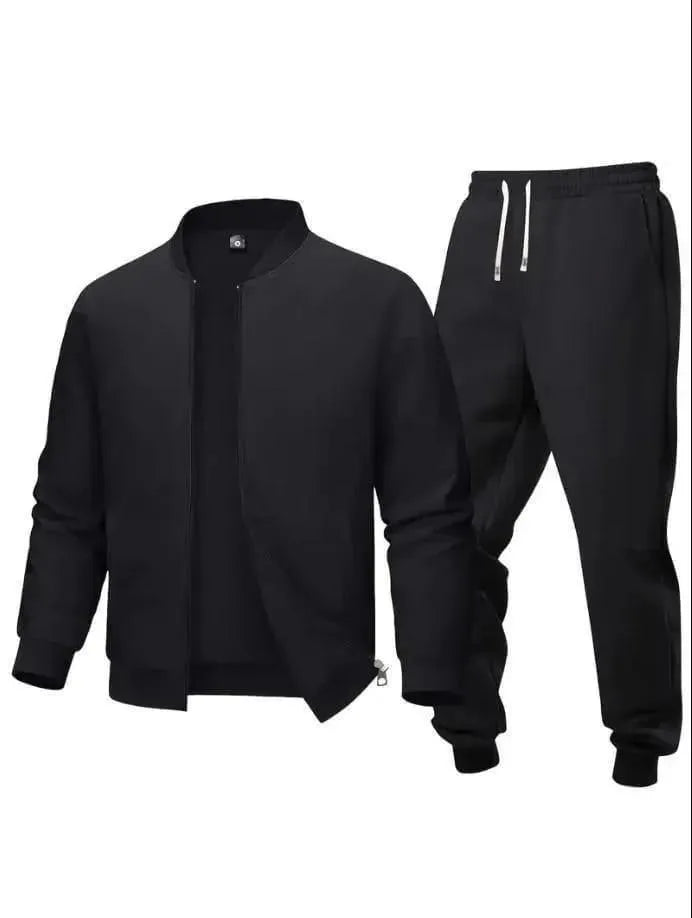 Men's Polyester Plain Zipper Track Suit