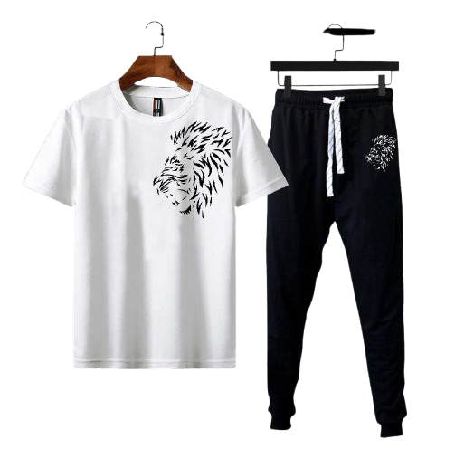 Men's Polyester Printed Track Suit - 2 Pcs